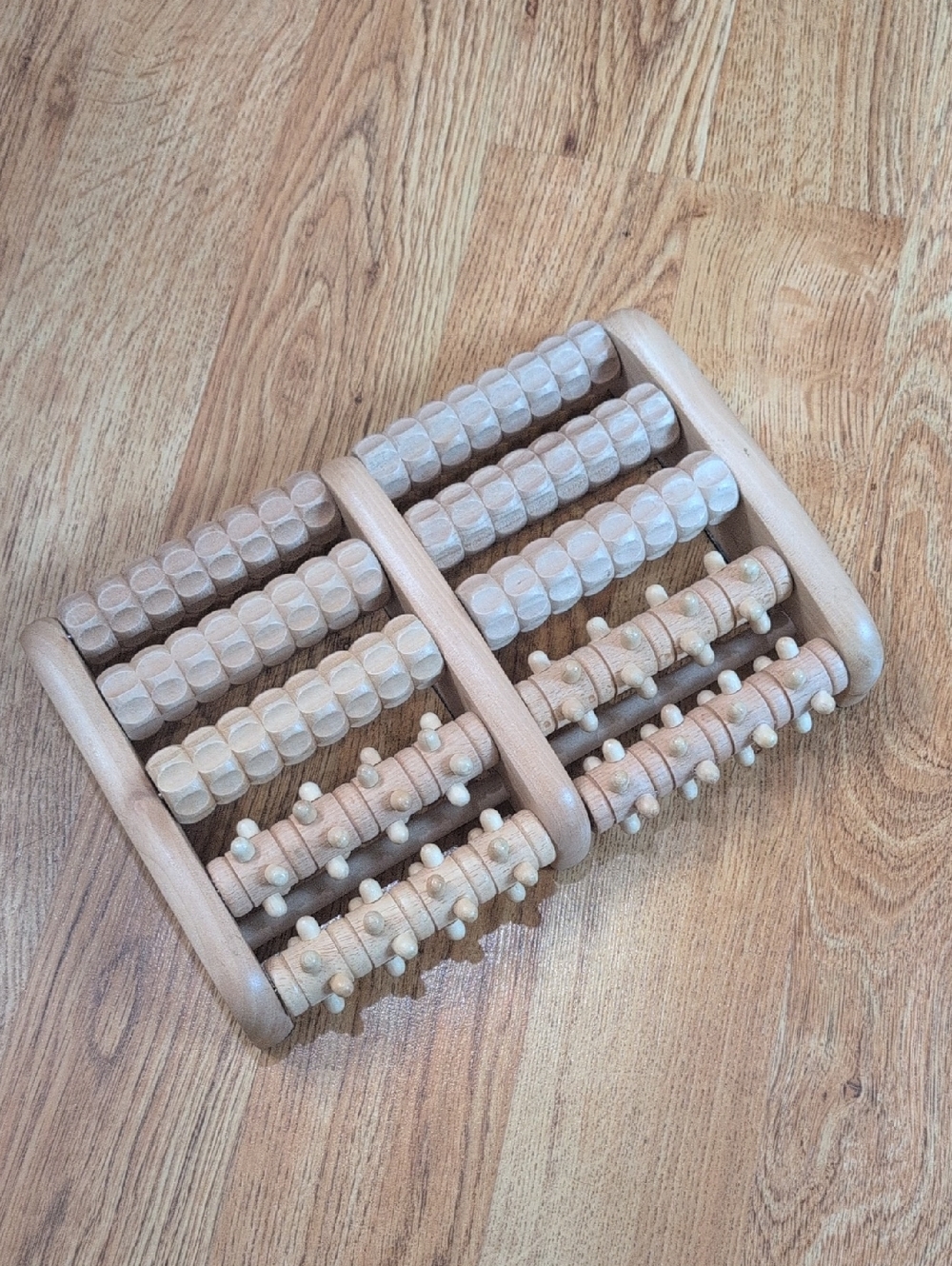 Theraflow Wooden Foot Massager Roller - Natural Wood